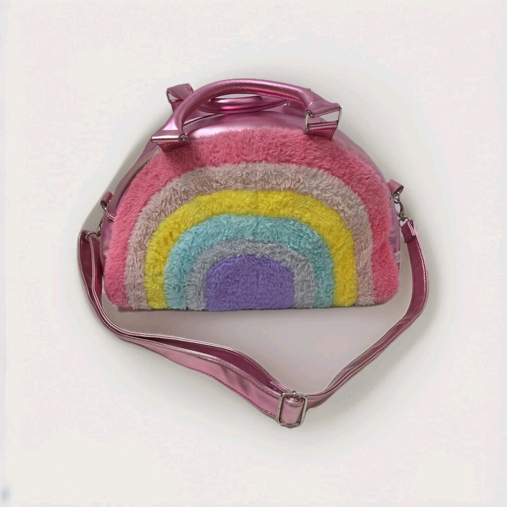 More Than Magic Furry Rainbow Weekender Kids Bag W Adjustable Strap Target